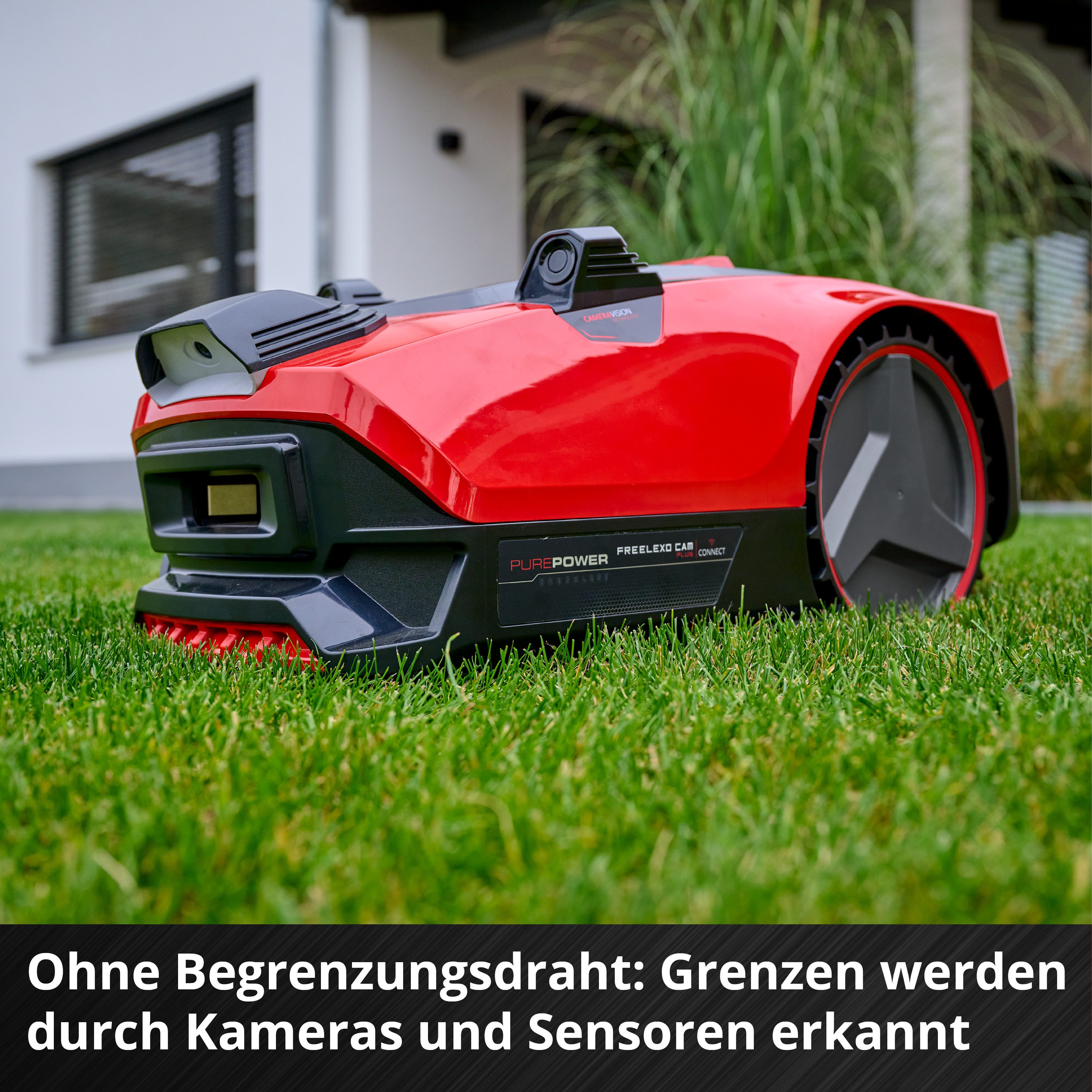 Einhell Rasenmähroboter »FREELEXO CAM PLUS 600«, bis 600 m² Rasenfläche, (9-St), Inkl. 4,0 Ah Plus Akku und Ladestation