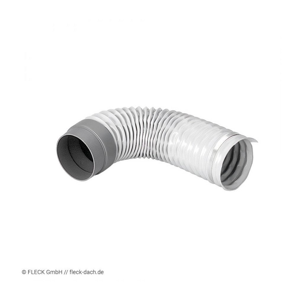 FLECK Dachdurchführung Flexschlauch 0,5 m DN 150 mit Muffe und Stahldrahteinlage, PVC