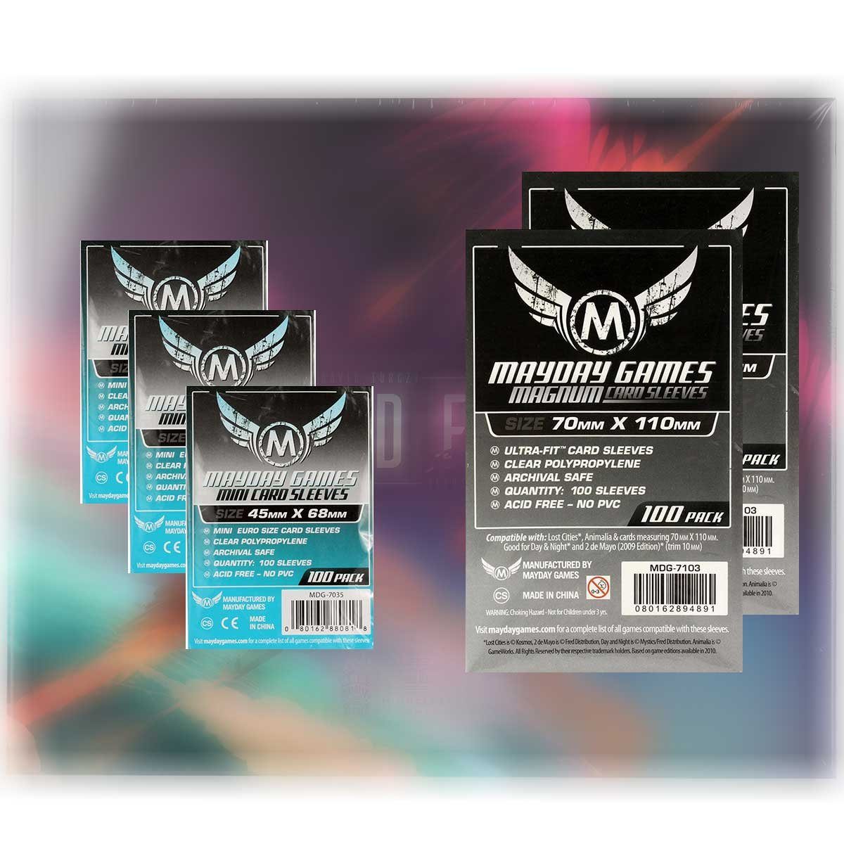 Mayday Games Spiel Standard Sleeves Hüllen 7035 + 7103 Vorteilspack für Voidfall