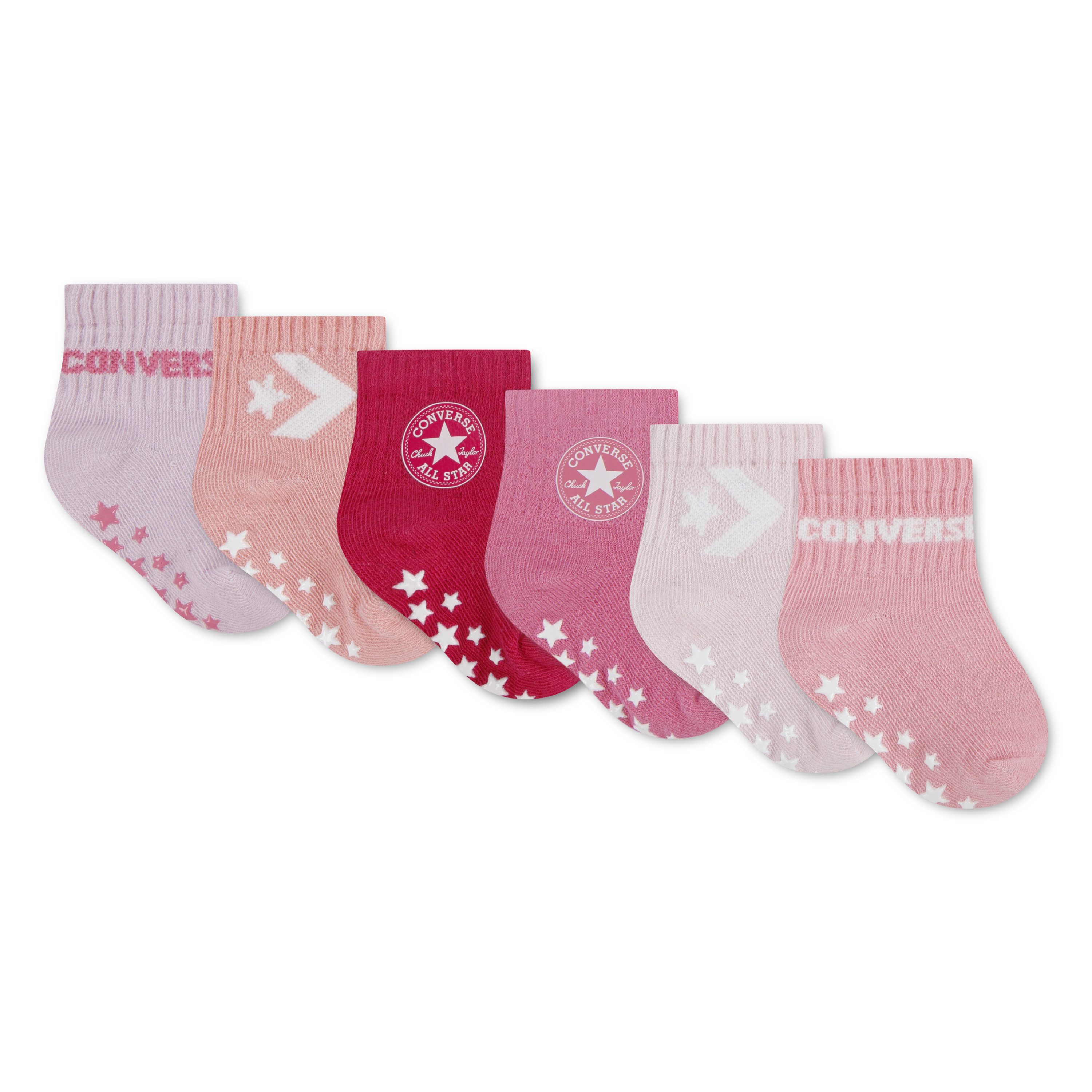 Converse Socken CHN CORE 6PK GRIP INF TOD SCKS im 6er-Pack, aus Baumwolle, Polyester und Elasthan