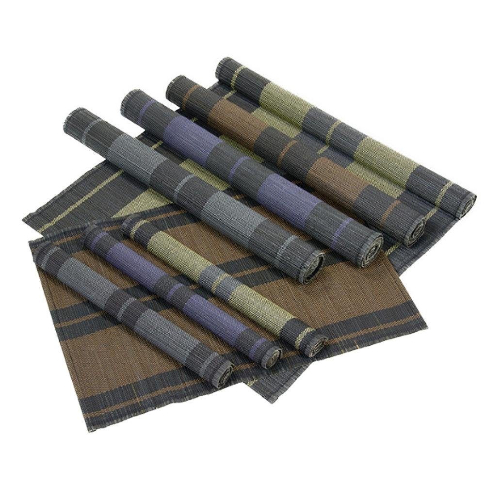 Lambert Platzset Tischläufer Masa Mendong Gras Tinte/Schwarz (50x150cm)