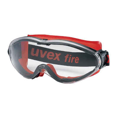 Uvex Arbeitsschutzbrille, (1St), supravision extreme rot/schwarz