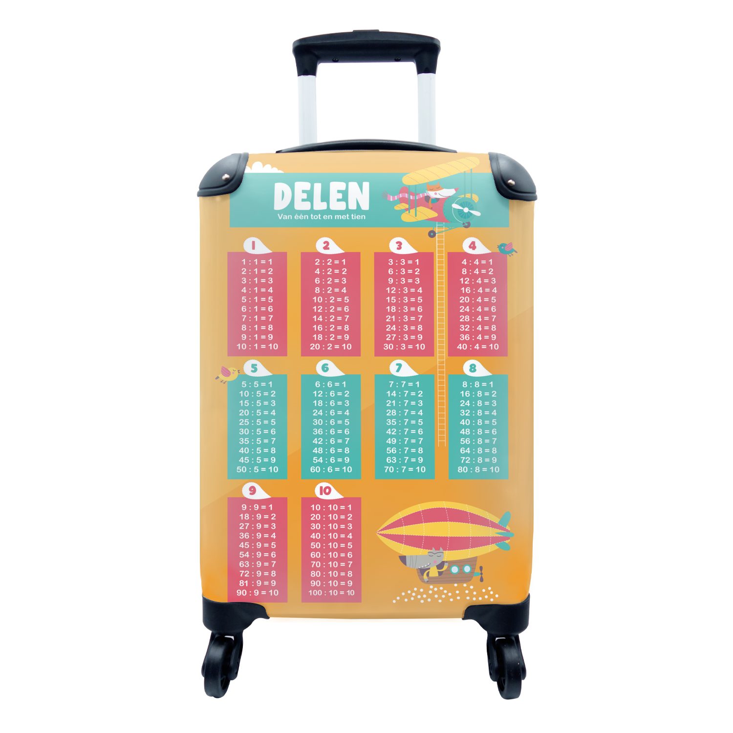 MuchoWow Handgepäckkoffer Kinderzimmer - Ferien, - 4 Reisetasche Reisekoffer - mit Zählen Teile - Trolley, Kinder rollen, Rollen, Kinder, Mädchen - Handgepäck für