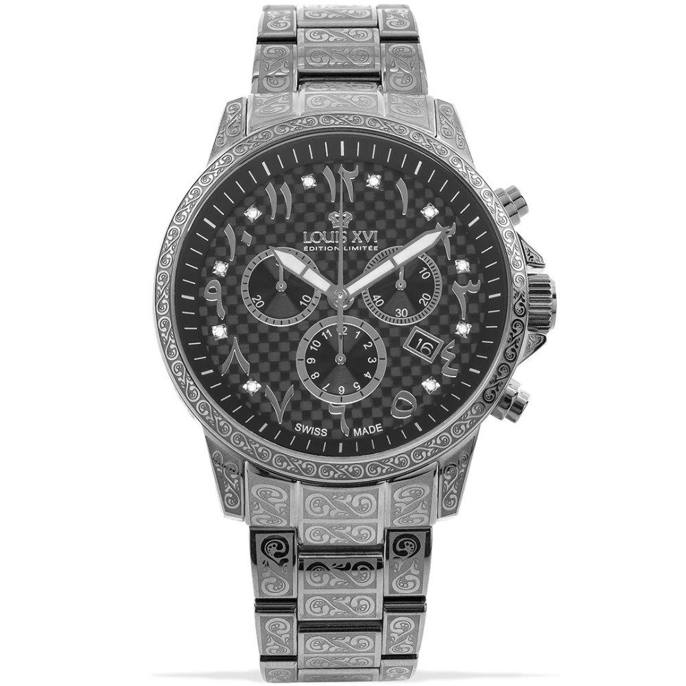 Quarzuhr Louis XVI LXVI1095 Palais Royale Arabic Chronograph Herrenuhr 43mm 10A Louis XVI LXVI1095 Palais Royale Arabic Chronograph Herrenuhr 43mm 10ATM