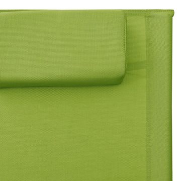 furnicato Gartenliege Sonnenliege Textilene Grün und Grau