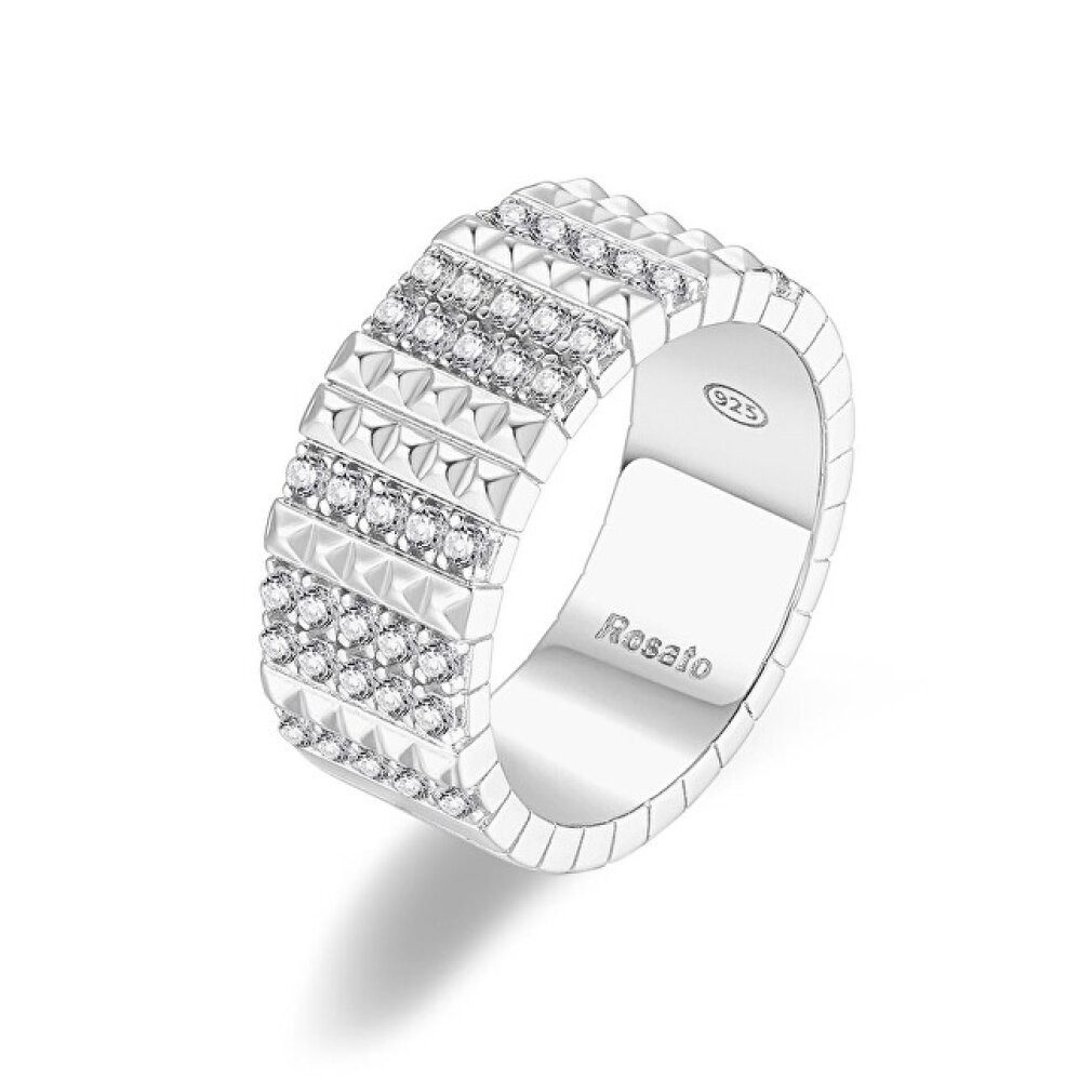Rosato Fingerring Sparkling silver ring with cubic zirconia RZCU57 - Circuit: 54 mm