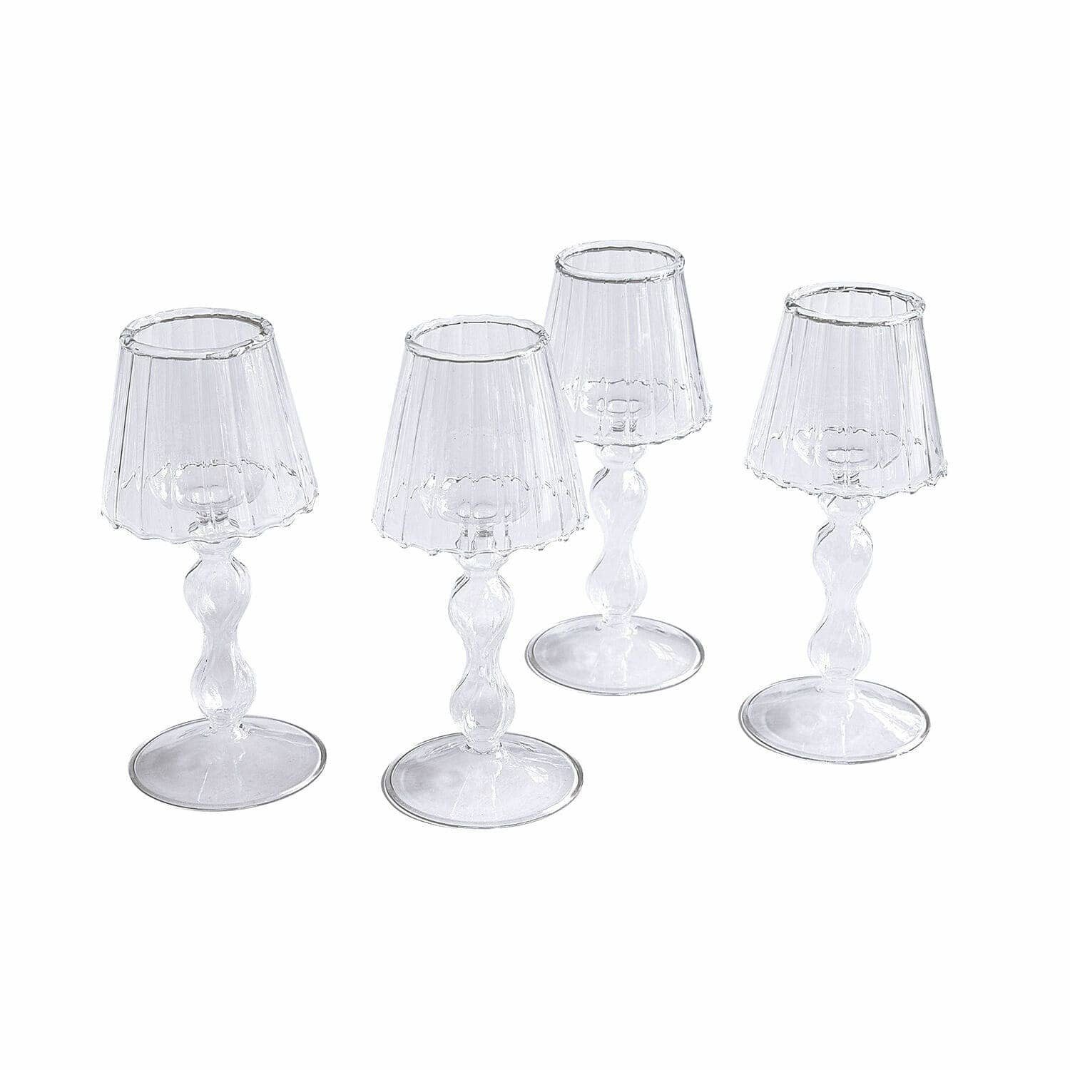 Mirabeau Kerzenständer Kerzenhalter 4er Set Jouval klar