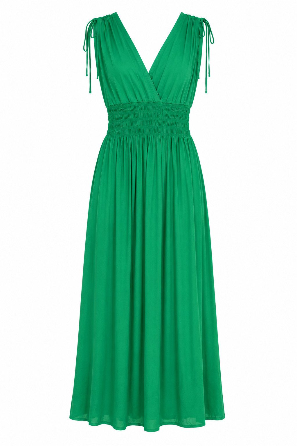 ITALY VIBES Sommerkleid - sommerliches Maxikleid in kräftigen Farben und Smokbund für Damen