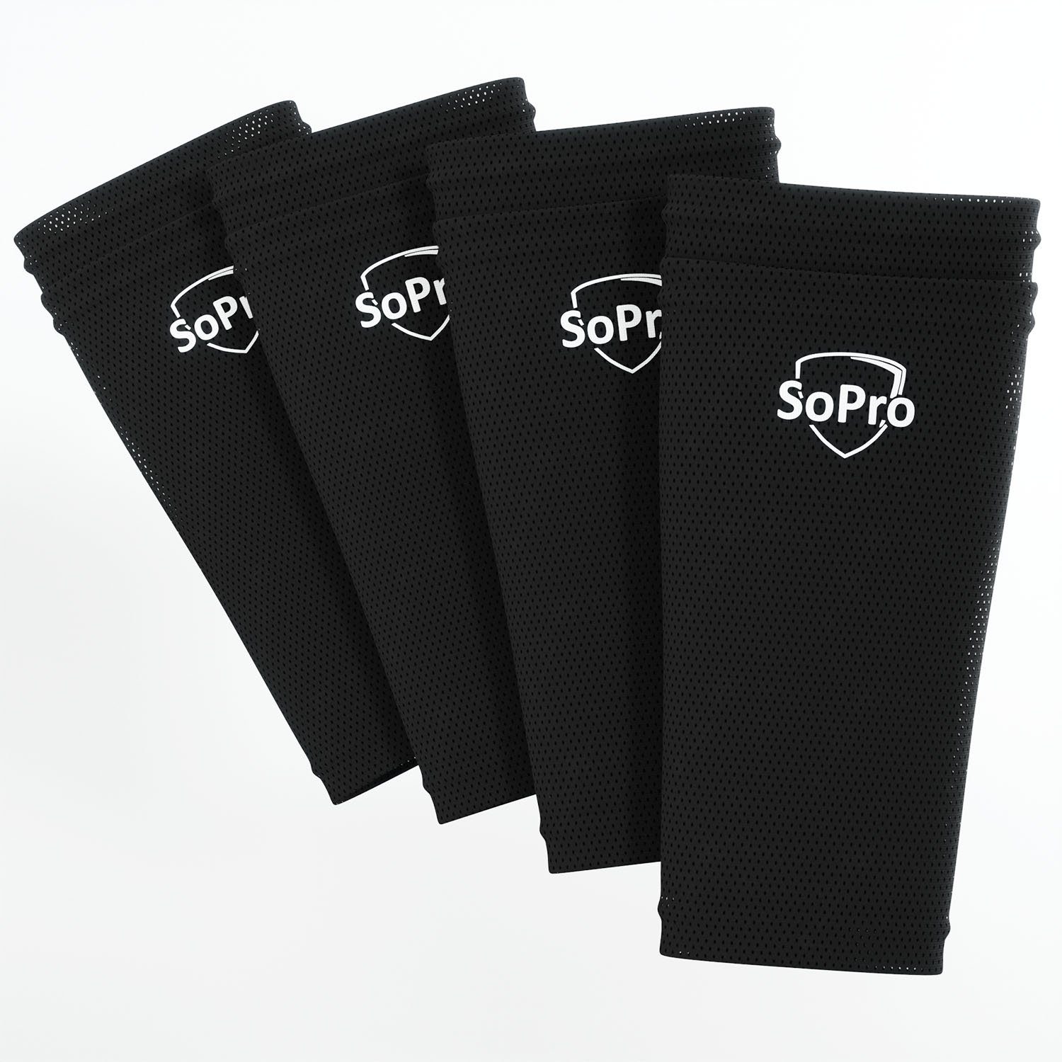 SoPro Schienbeinschonerhalter 2 Paar Schienbeinschoner Halter Fussball für Kinder & Erwachsene