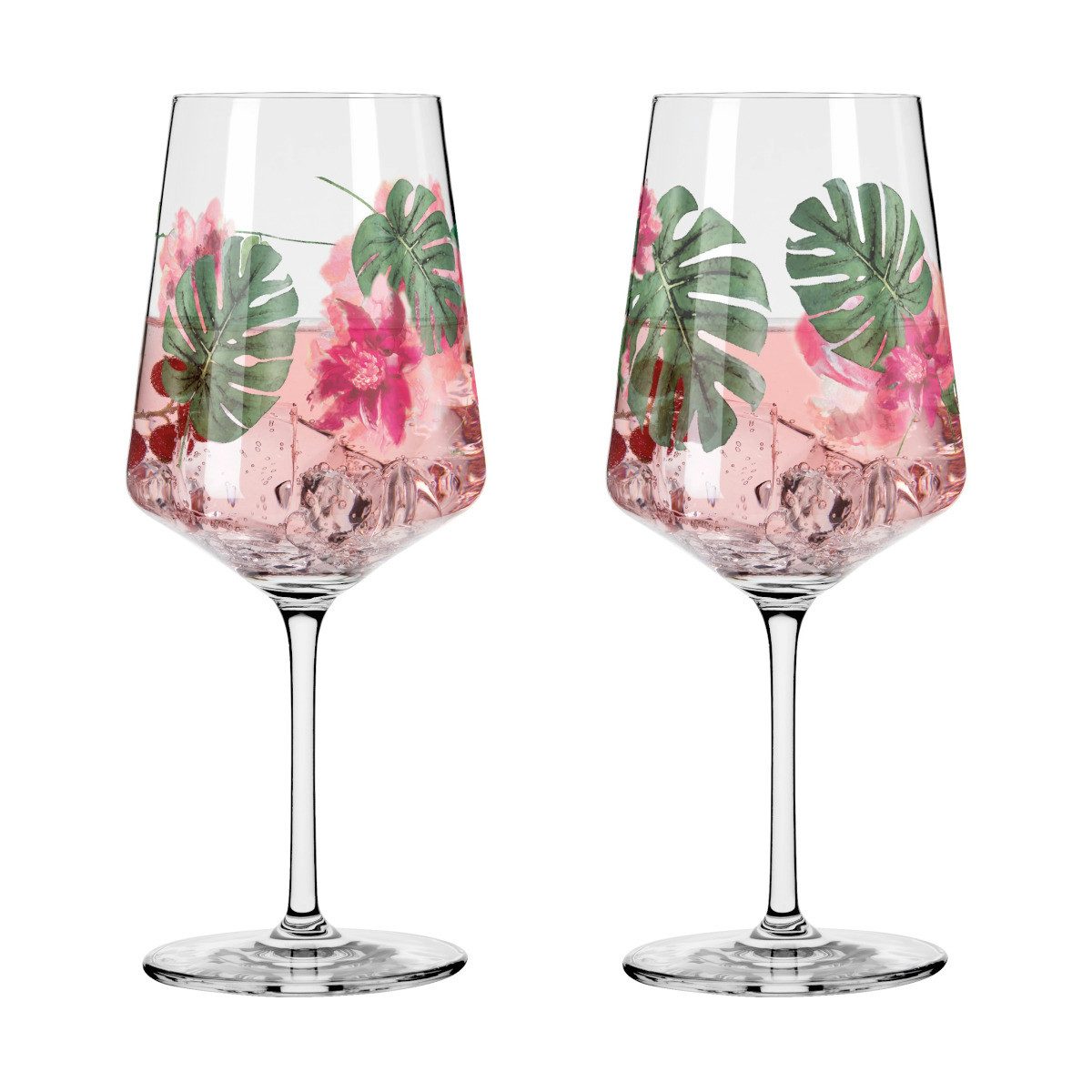 Ritzenhoff Gläser-Set Sommersonett Sprizz 2er Set 2022, Kristallglas, 20,3 x 10,1 x 26,6 cm