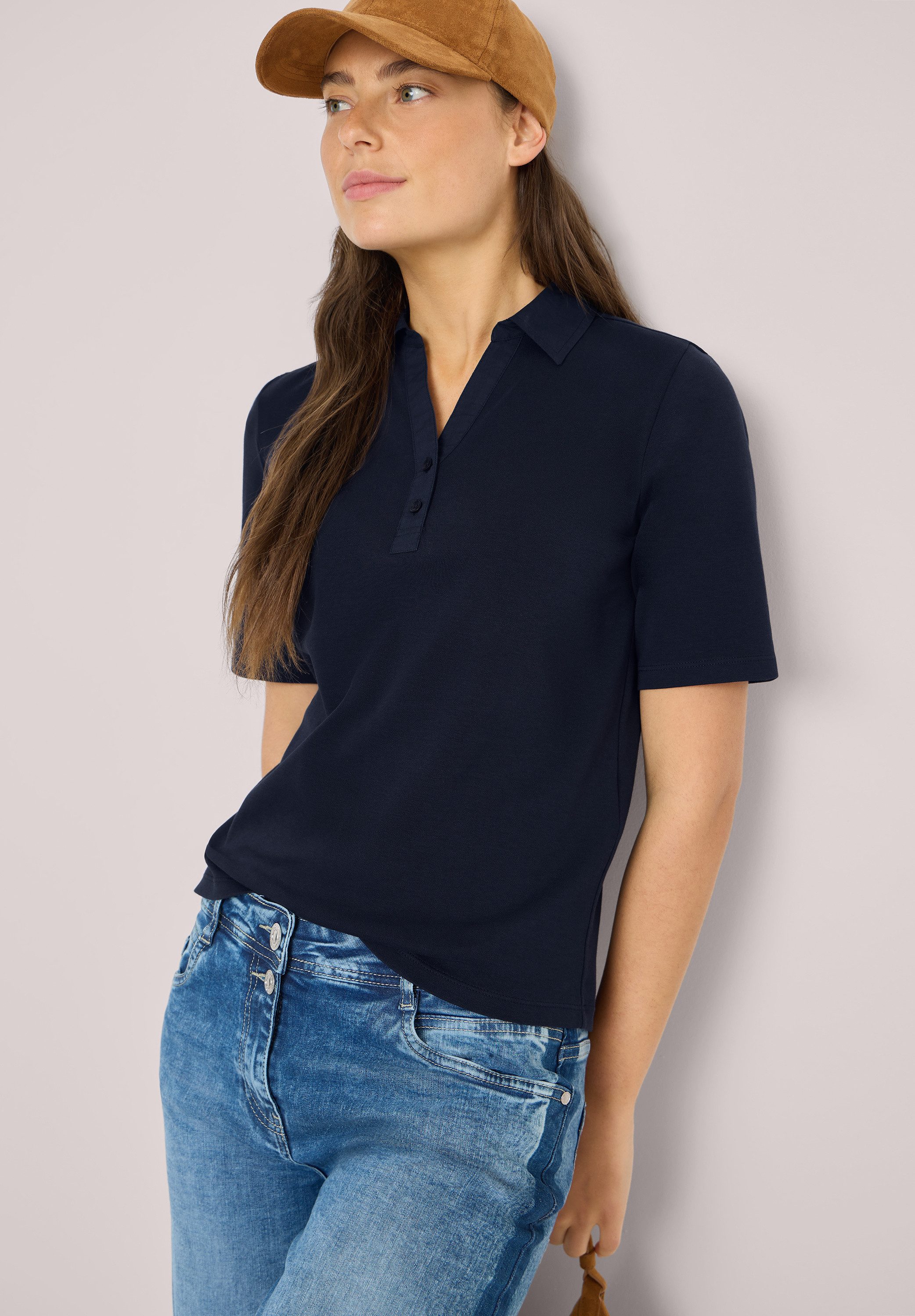 CECIL Poloshirt aus reiner Baumwolle günstig online kaufen