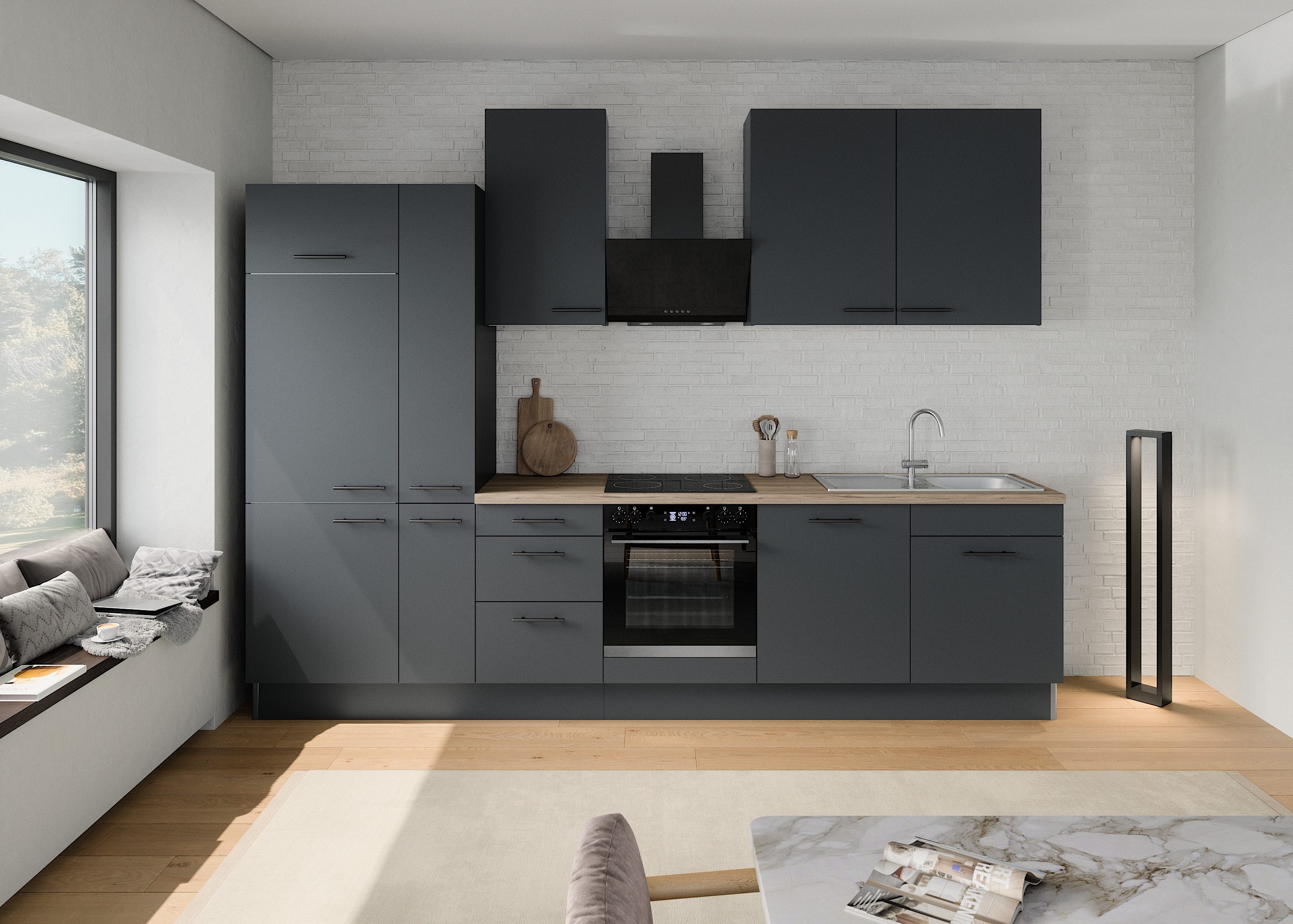 OPTIFIT Küchenzeile Fiona, Breite 320 cm, mit Hanseatic-E-Geräten,in Premiu günstig online kaufen