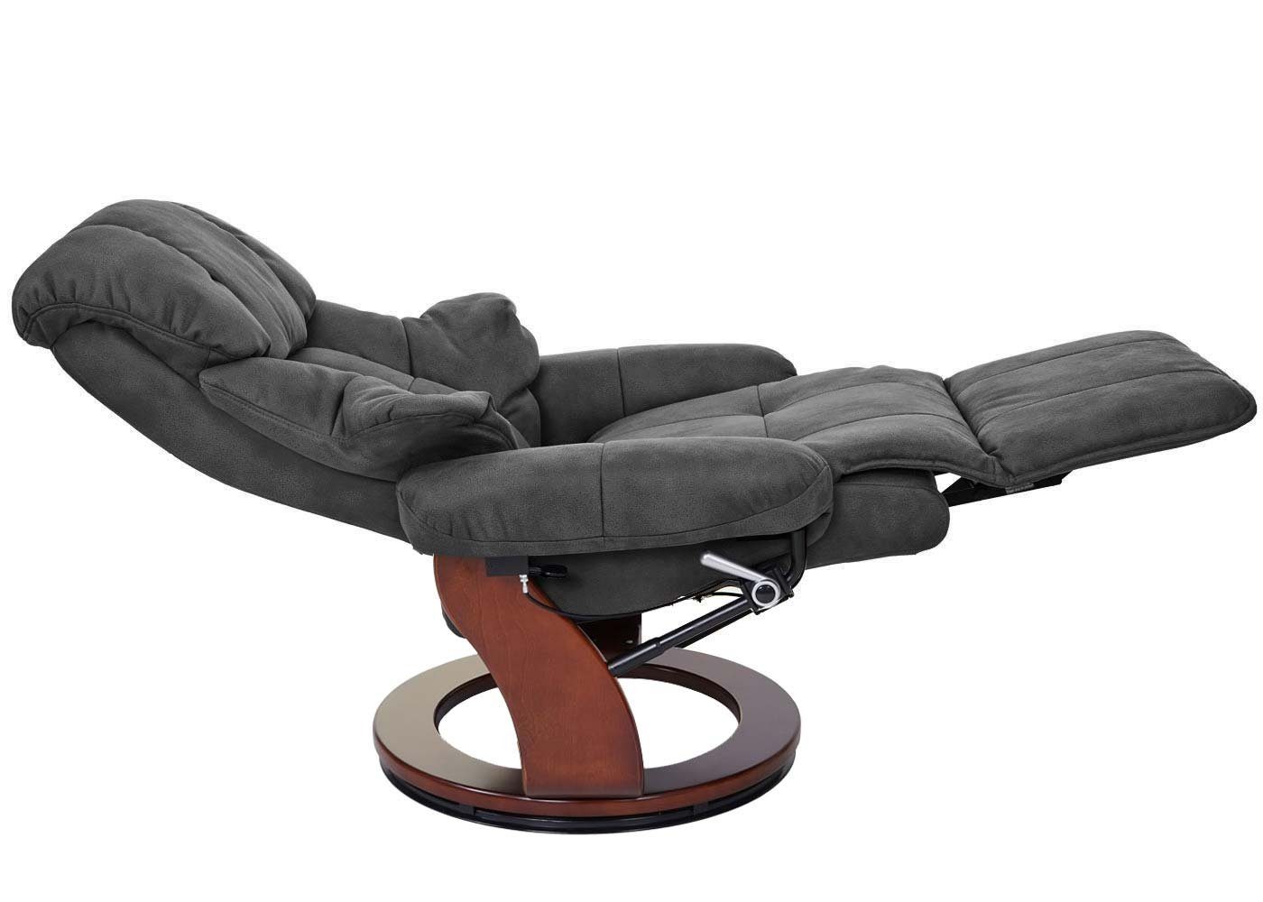dunkelgrau, und extradicke Walnuss-Optik separat Windsor MCA Polsterung Rückenlehne furniture verstellbar, Fußstütze 2-S, Relaxsessel
