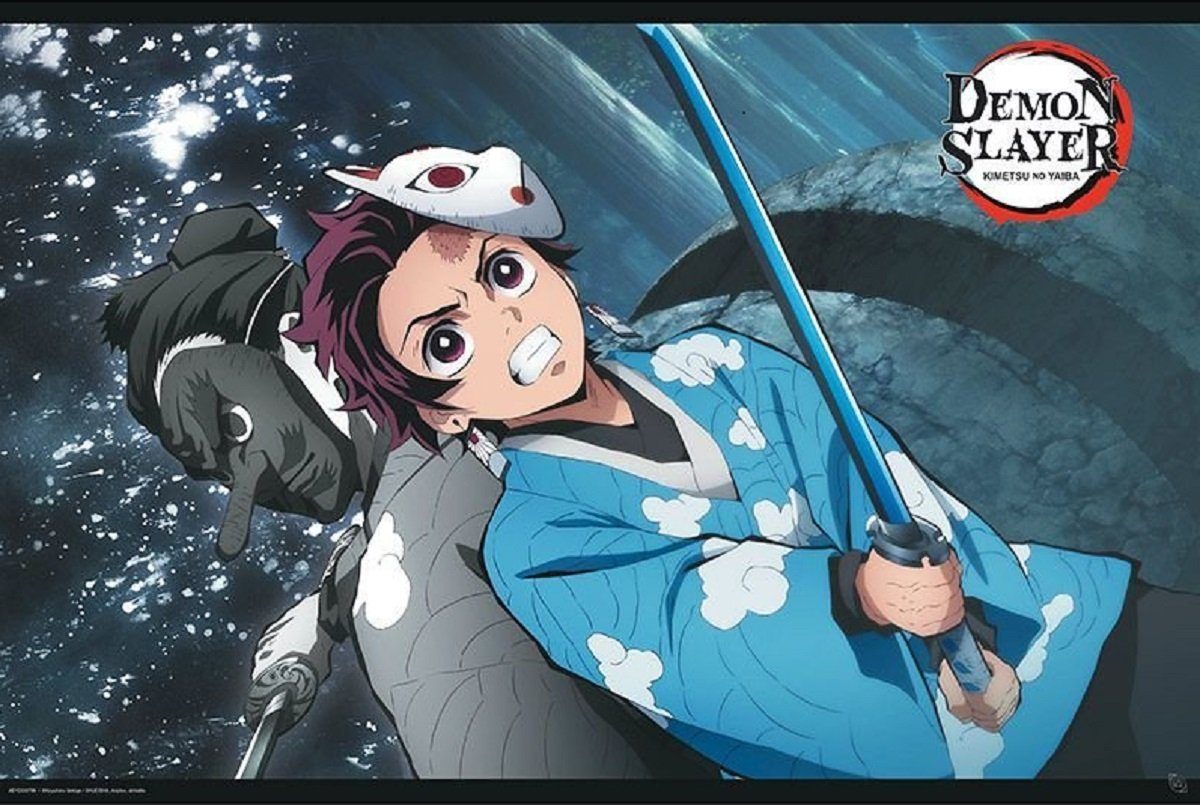 GB eye Poster Demon Slayer Poster Tanjiro & Urukodaki 91,5 x 61 cm