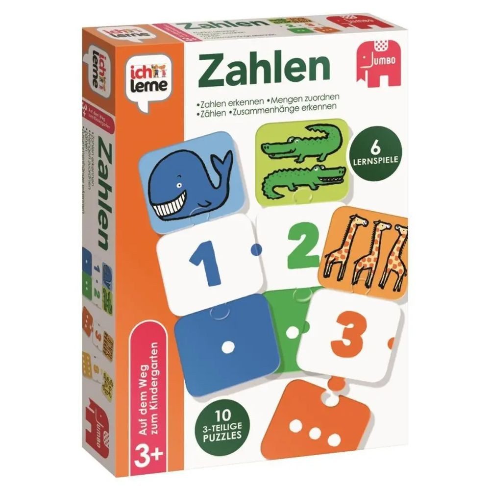 Jumbo Spiele Puzzle Ich lerne Zahlen, Puzzleteile