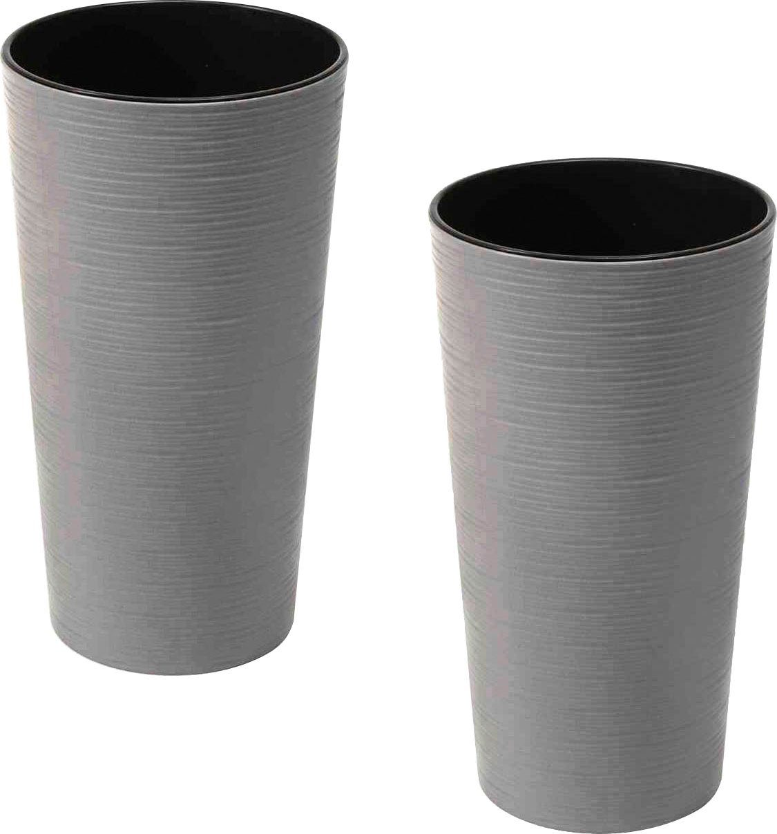 Siena Garden Pflanzkübel (2 St), Rillenoptik, rund