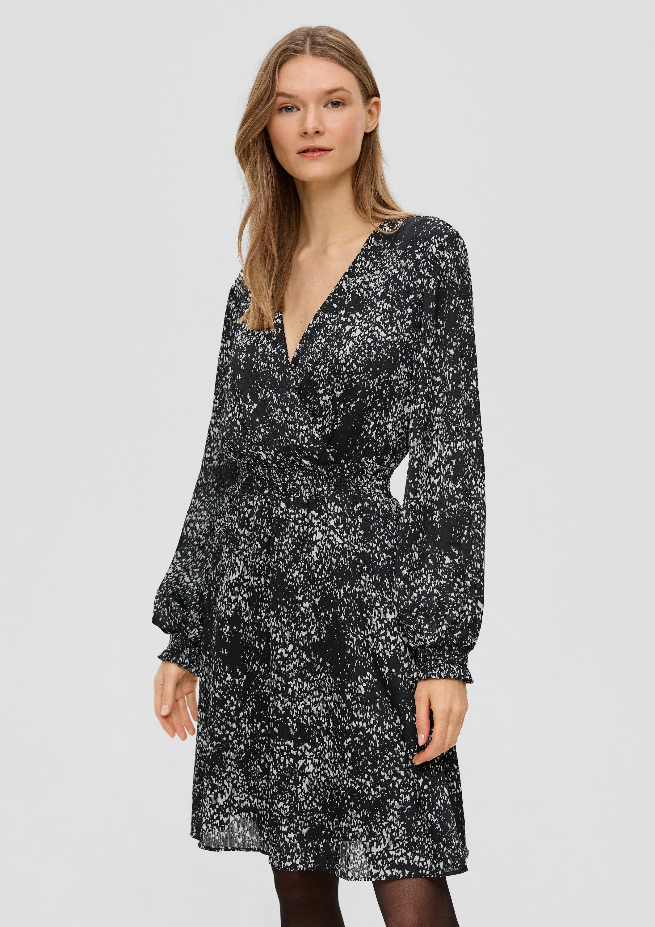 s.Oliver Minikleid Kleid Kurzes Kleid in Wickel-Optik