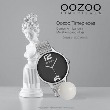 OOZOO Quarzuhr Oozoo Damen Armbanduhr Timepieces Analog, (Analoguhr), Damenuhr rund, groß (ca. 42mm) Metallarmband, Fashion-Style