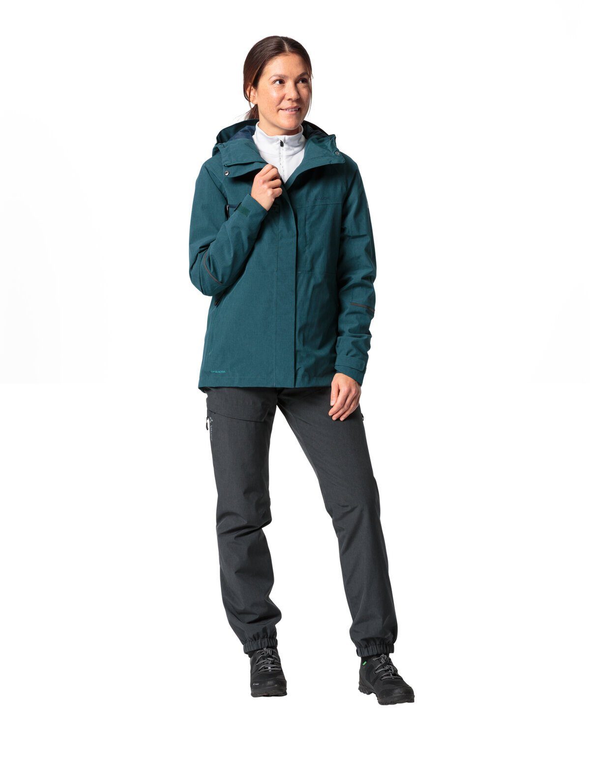 VAUDE Klimaneutral Rain Women's Yaras (1-St) green kompensiert Jacket Warm Outdoorjacke mallard