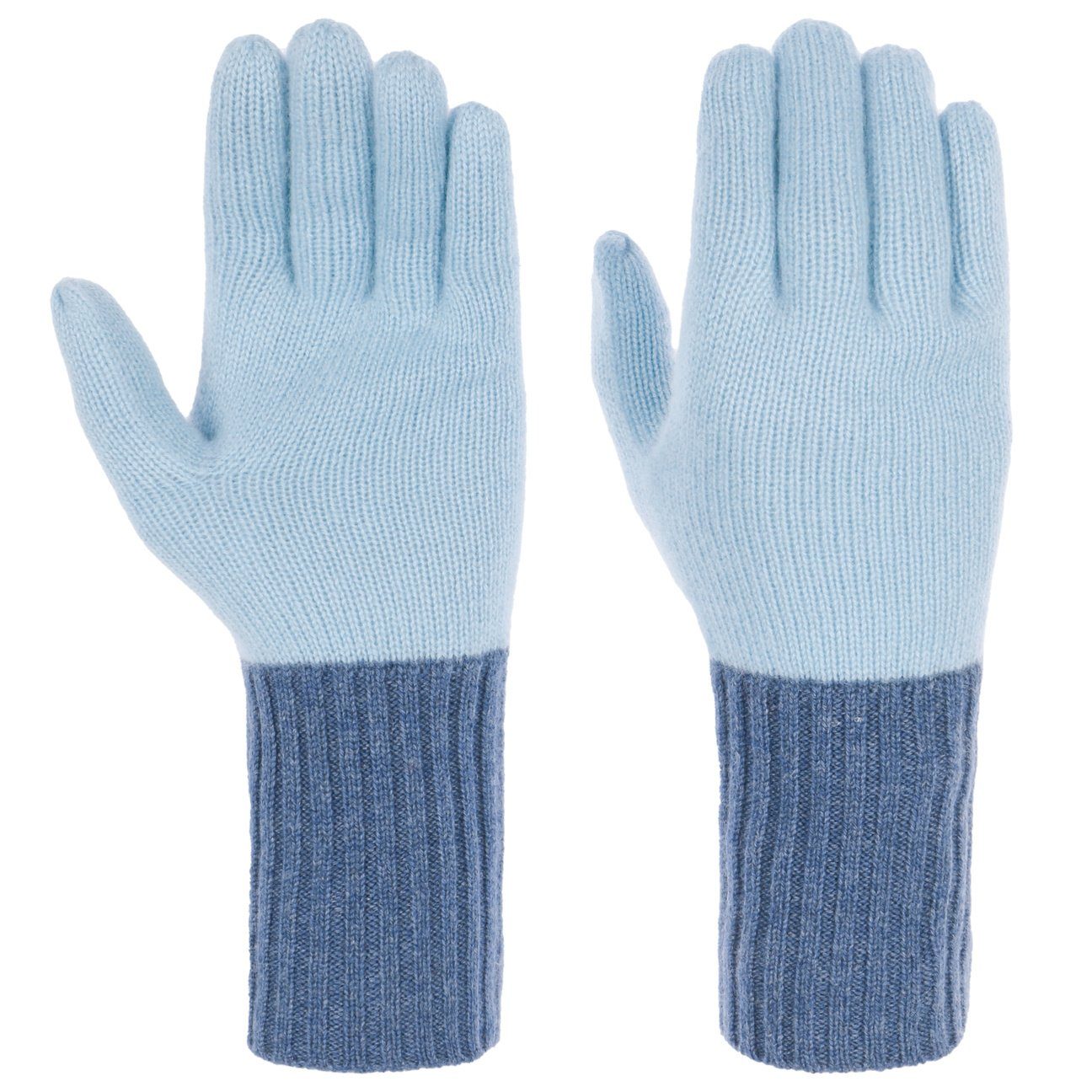 blau Strickhandschuhe Seeberger Handschuhe