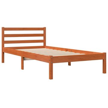 vidaXL Bett Massivholzbett Wachsbraun 75x190 cm Kiefer