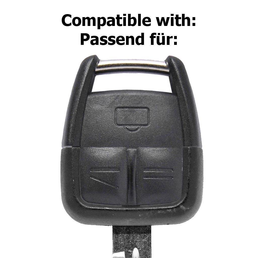 mt-key Schlüsseltasche Autoschlüssel Softcase Silikon Schutzhülle Vauxhall Fernbedienung Signum 3 C für Weiß, Tasten Funk OPEL Vectra