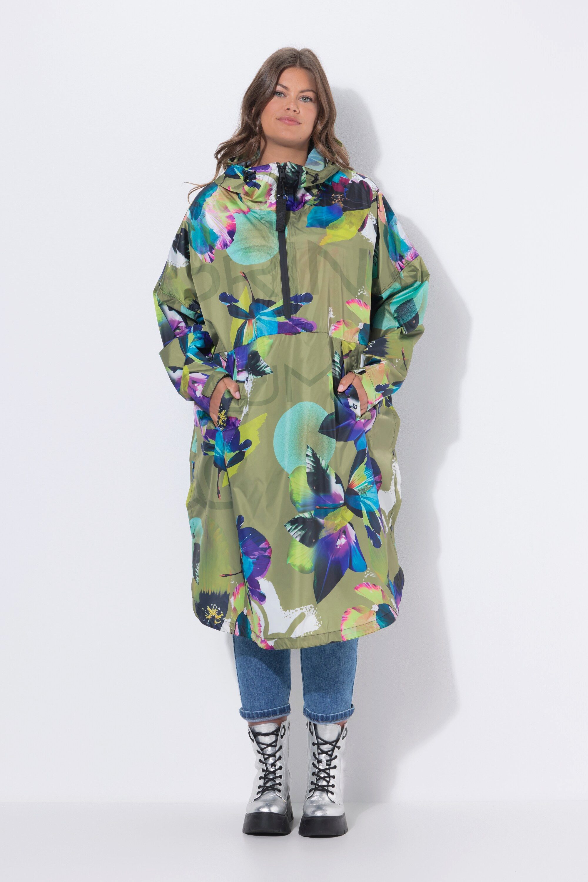 Laurasøn Funktionsjacke Funktions-Regencape Unisex Print Kapuze