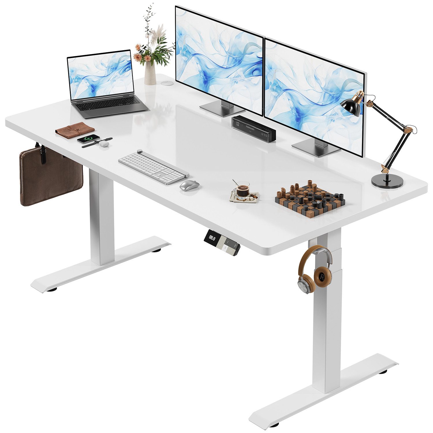 HOMALL Schreibtisch Höhenverstellbarer Schreibtisch elektrischer mit 2 Moto günstig online kaufen