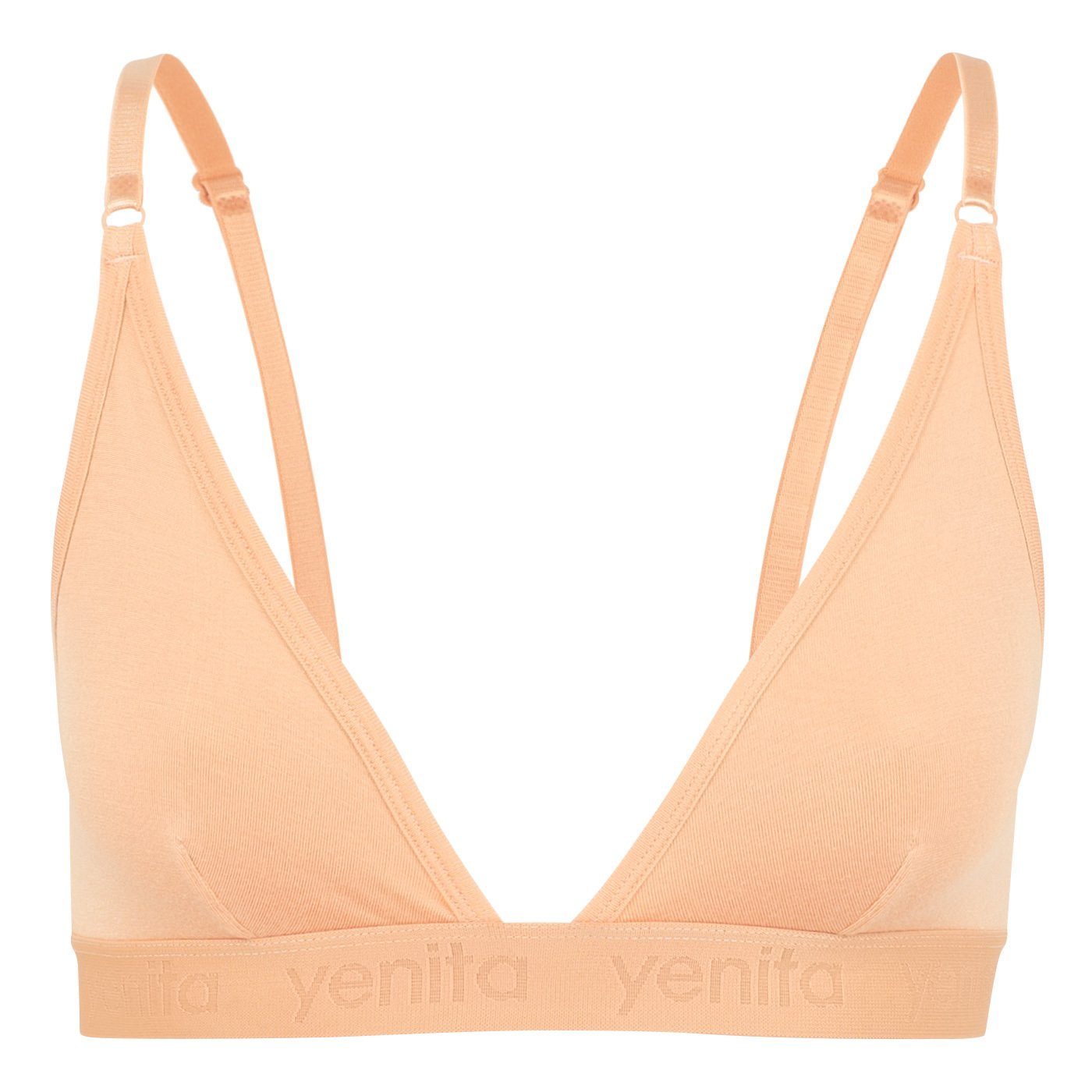 Yenita® Bustier Triangel BH aus Viskose ohne Bügel und elastischem Gummibund