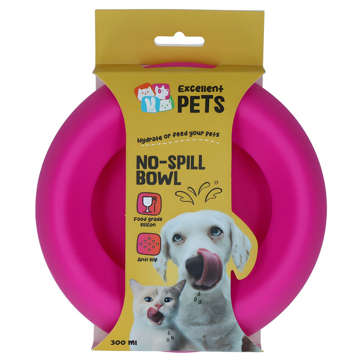 Excellent Pets Reisenapf No-Spill Bowl rosa