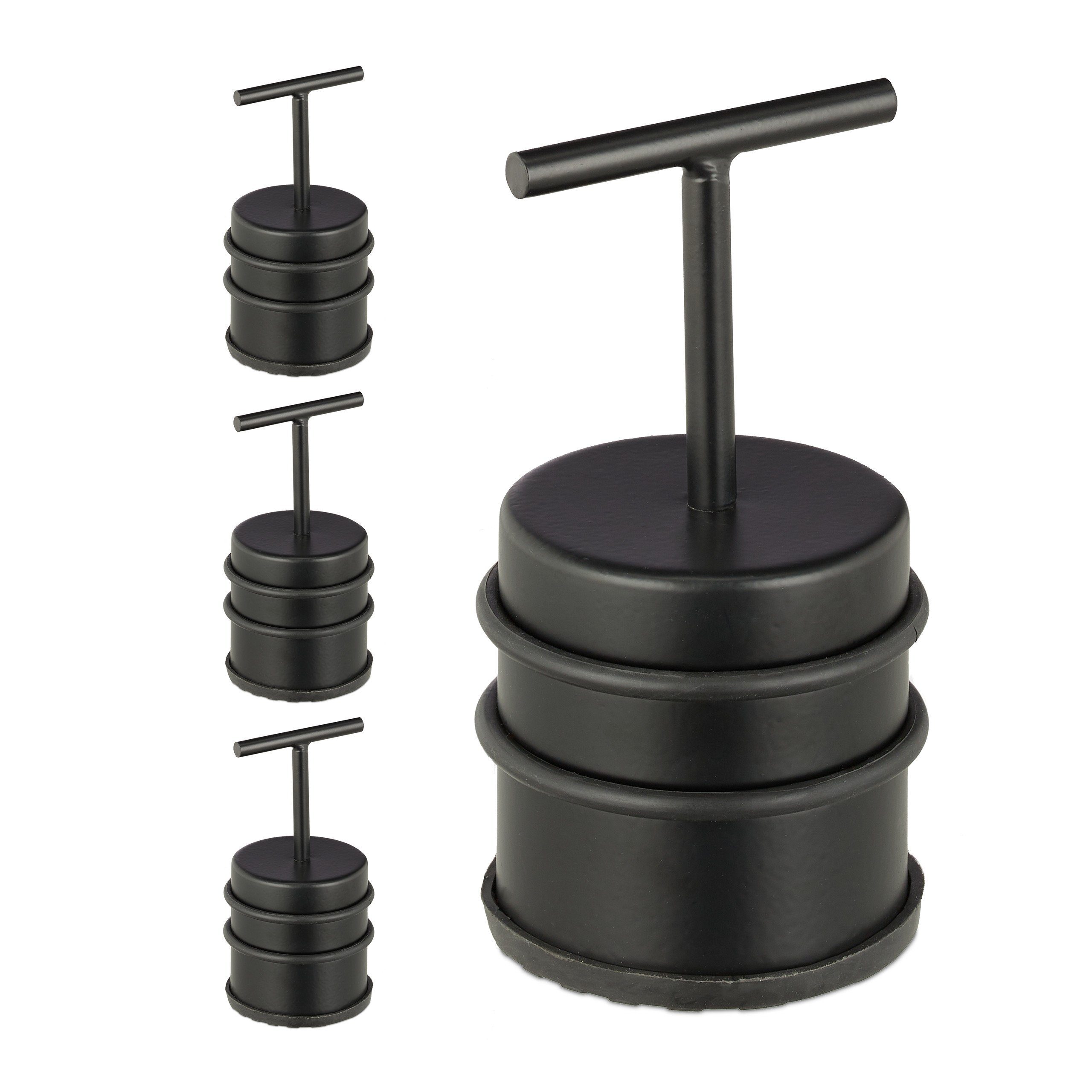 Türstopper 4 x Türstopper mit Griff schwarz