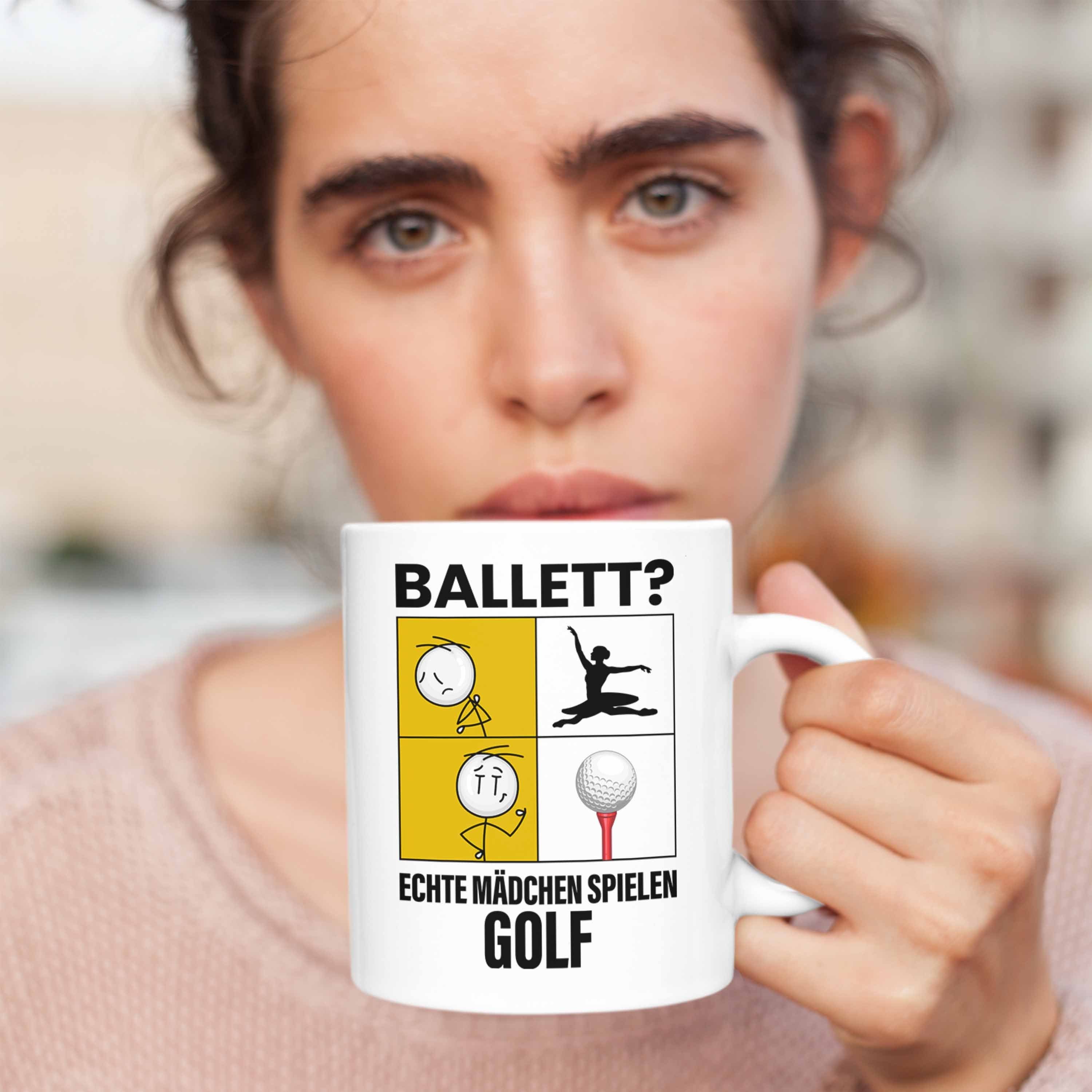 Spielen Mädchen Geschenk Frauen Sport Tasse Trendation Weiss Golf-Sp Echte Mädchen Tasse Golf