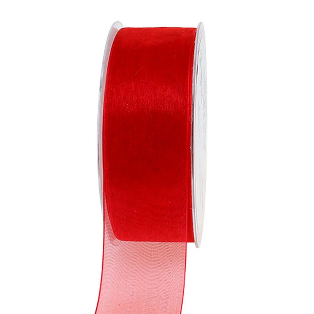 Organzaband Organzaband Rot 4cm x 50m Dekoband Geschenkband Hochzeit
