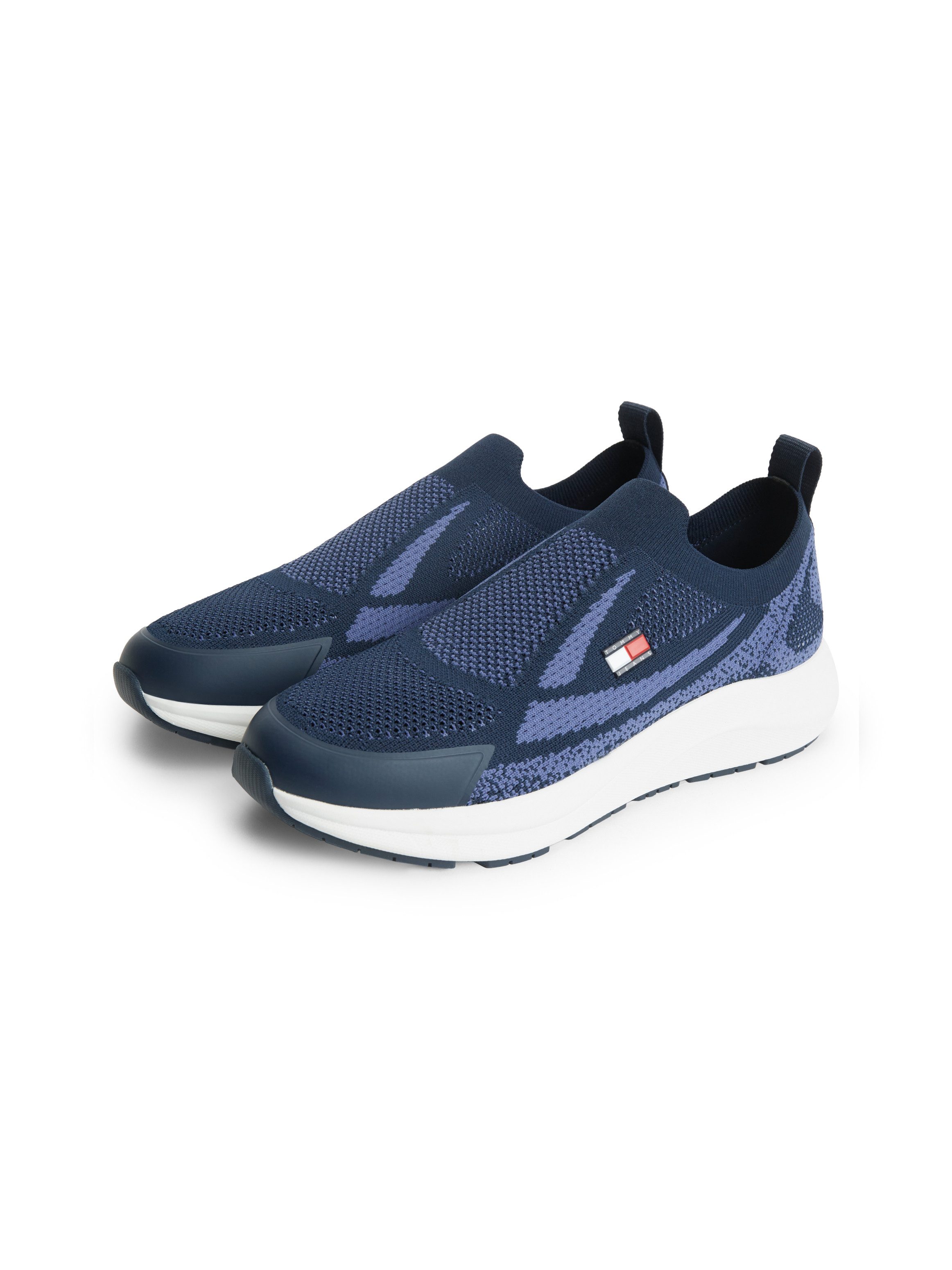 Tommy Jeans TJM KNITTED RUNNER Slip-On Sneaker Slipper, Halbschuh, Schlupfschuh mit Kontrastbesätzen