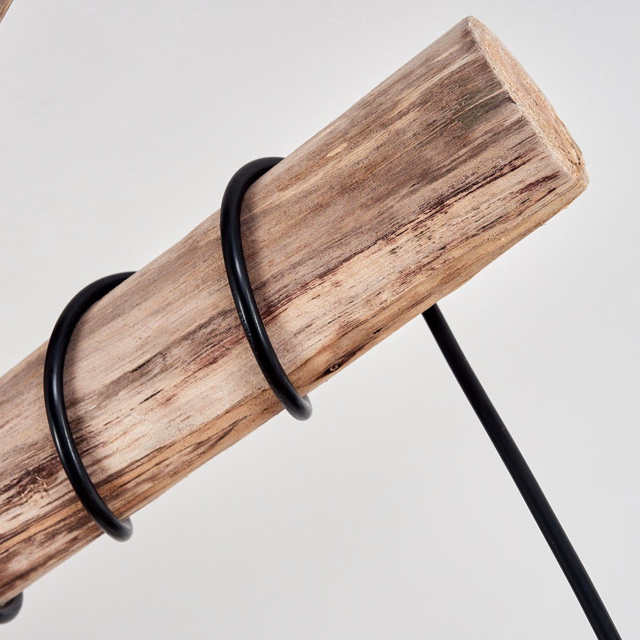 max. 6xE27 und ohne schwarz längliche Holz, Metall individuell in aus hofstein Deckenleuchte 187cm, Leuchtmittel, »Aprica« Deckenlampe Hängelampe Höhe verstellbar,
