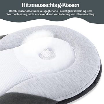 Cbei Babykissen Babynest Kissen,Babystütze Anti-Kopf-Durchbiegung,Nackenschutz, Kopfkissen zur Korrektur der Schlafposition des Babys 53X36CM