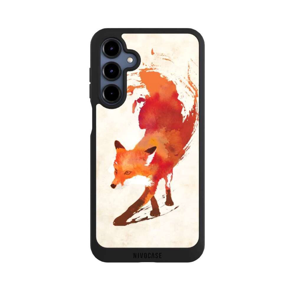 NIVOCASE Handyhülle Fuchs Graphic Herbst Vulpes Vulpes, Samsung Galaxy A16 5G Handyhülle Hülle NIVOpure Case Schwarz