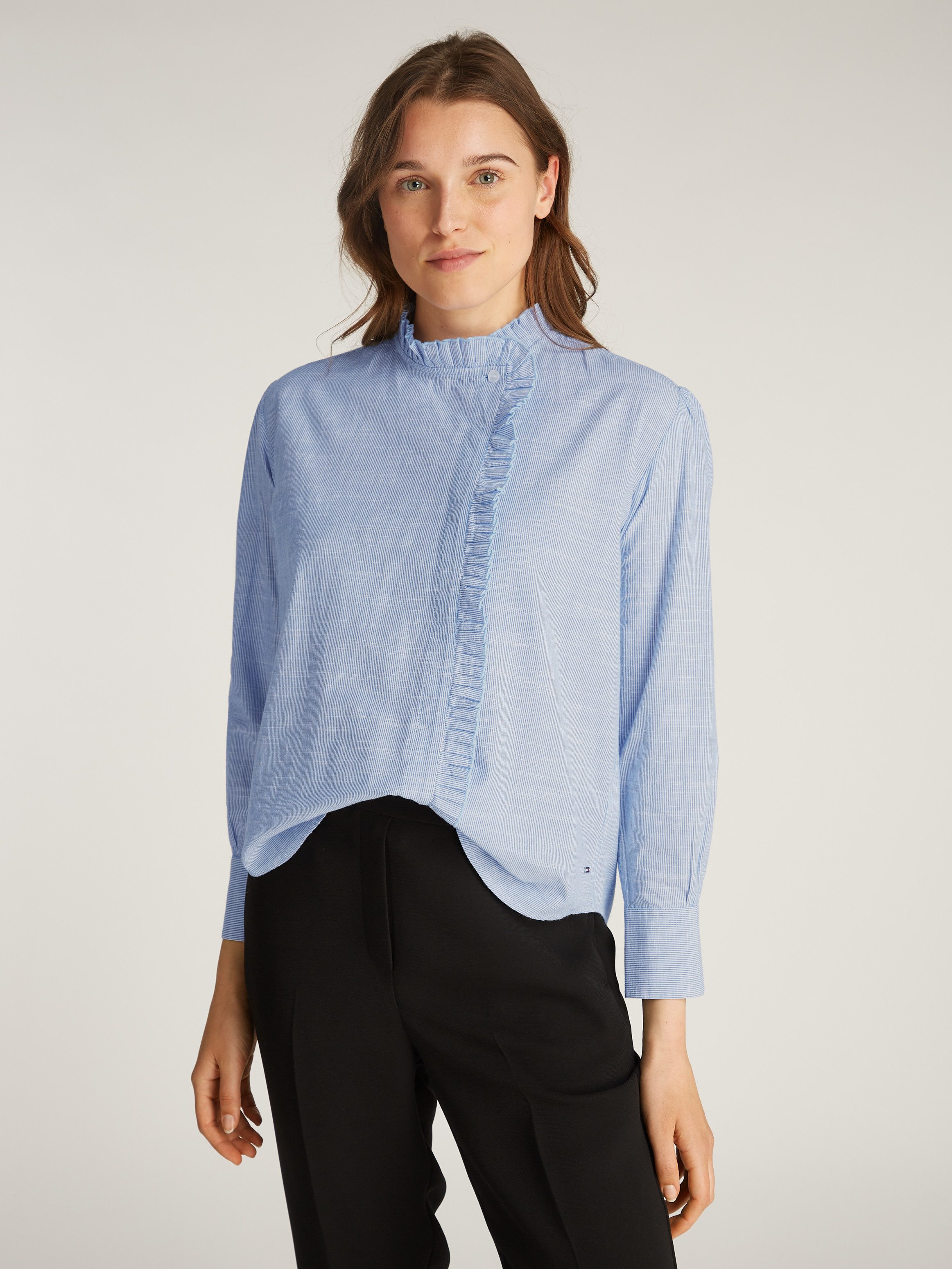 Hemdbluse COTTON STP RUFFLE RELAXED SHIRT