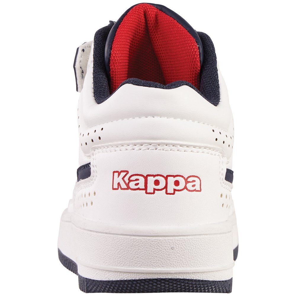 white-navy & - mit Elastikschnürung Sneaker Klettverschluss Kappa