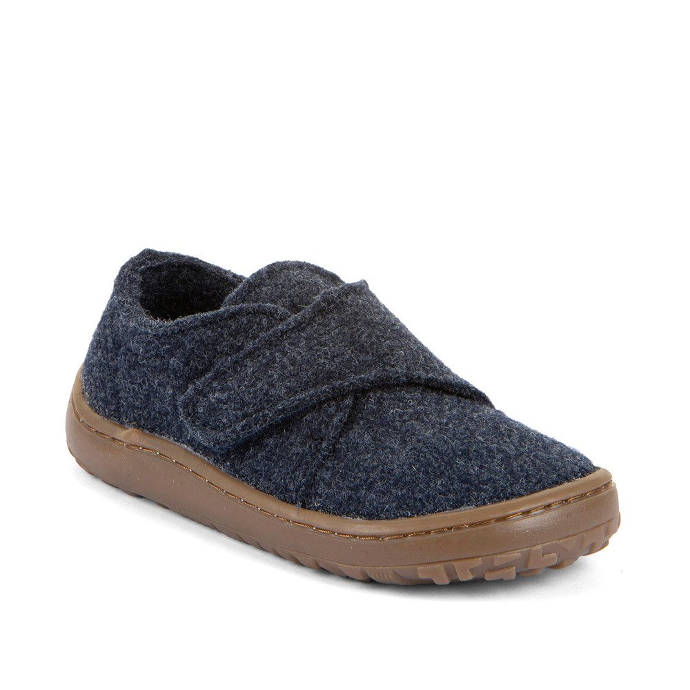 froddo® BAREFOOT WOOLY Hausschuh barfoot Klettschuh für zu Hause, Kindergartenschuh mit Wollfutter