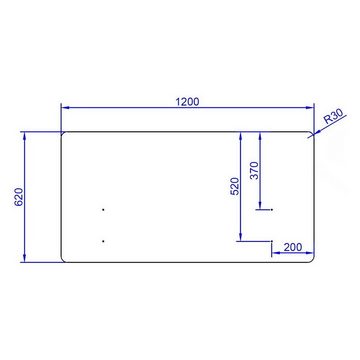 hjh OFFICE Raumteiler Tischtrennwand FLEXMIUT D 120 Kunststoff, Stoff, Tischtrennwand, Schreibtisch Trennwand, Pinnwand