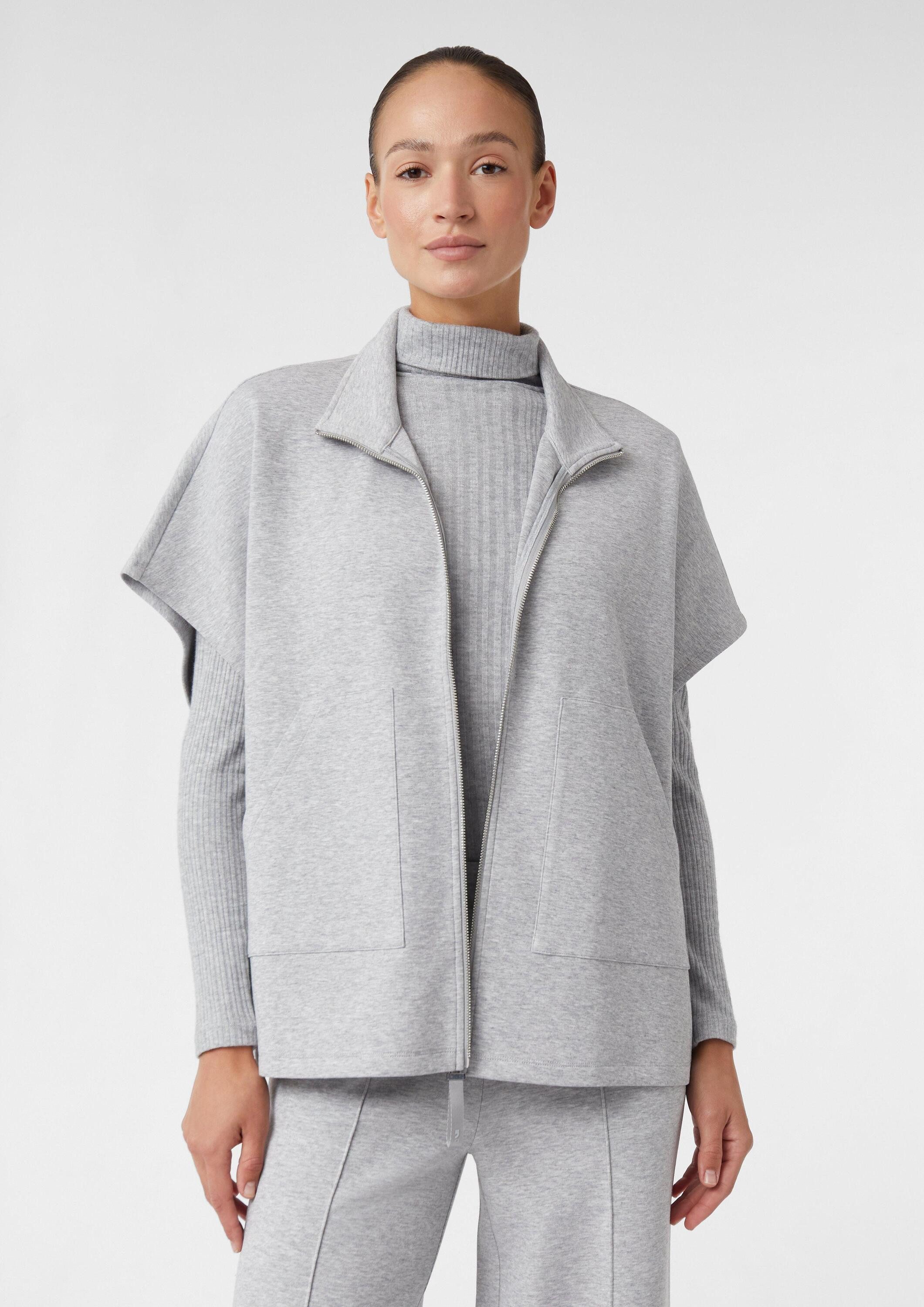 comma Sweatshirt Sweatshirt Oversized Sweatshirt-Cape mit aufgesetzten Tasc günstig online kaufen