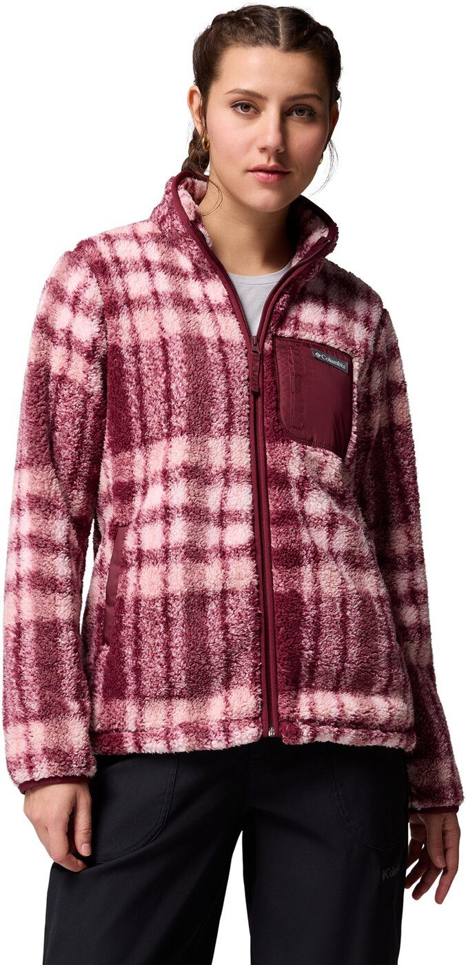Columbia Langarmshirt West Bend Print Full Zip II RICH WINE HERRINGPLAID