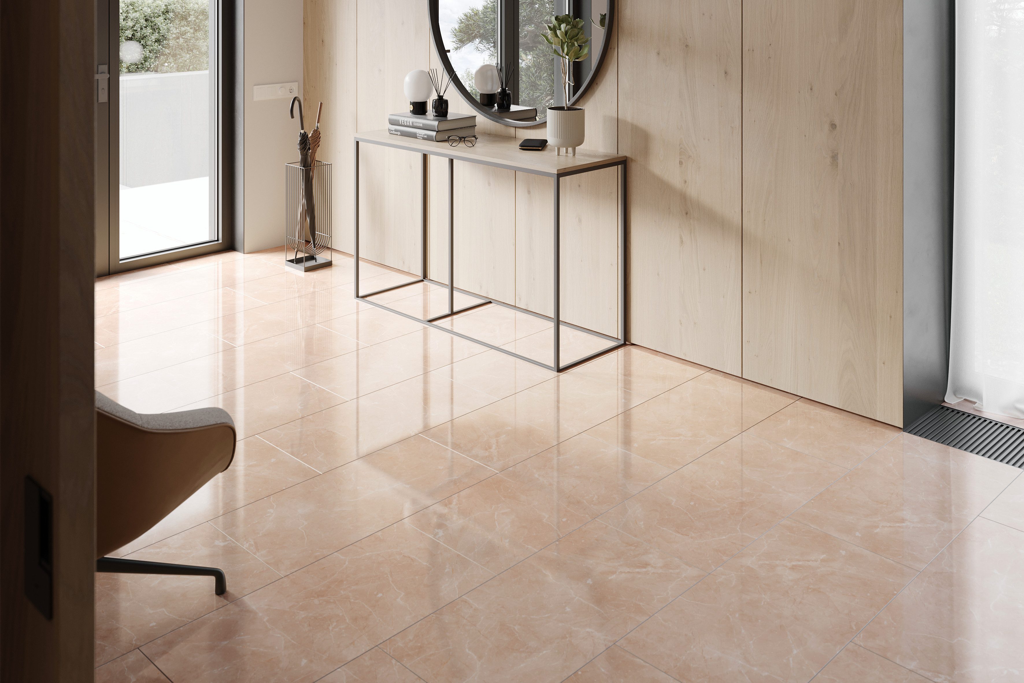 FALQUON GmbH Laminat Stone 2.0 Fliese - 810 x 400 x 8 mm - hochglänzend - Made in Germany -, Packung, In 1 Packung: 8 Paneele - 2,592 m², 1 Packung: 8 Paneele - 2,592 m²