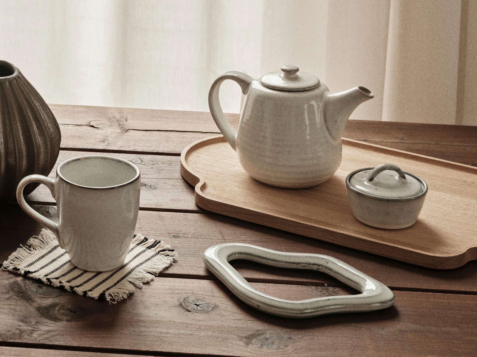 Broste Copenhagen Platzset NORDIC SAND Untersetzer 25x19cm Set2