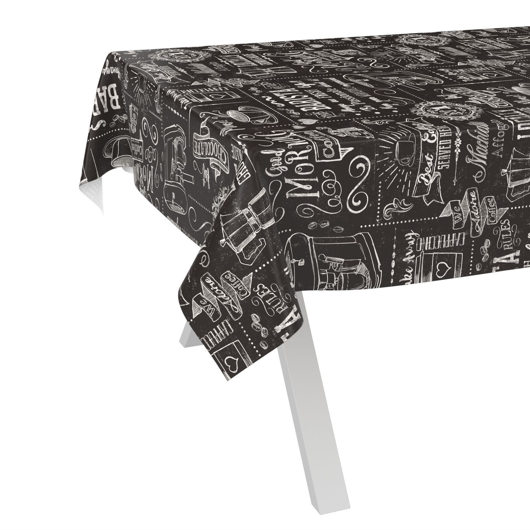 ANRO Tischdecke Wachstuch abwaschbar Barista Tischwäsche (Einzelstück 1-tlg günstig online kaufen