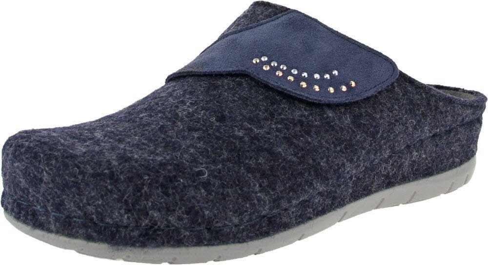 Rohde Damen Hausschuhe mit Klett Pantoffel