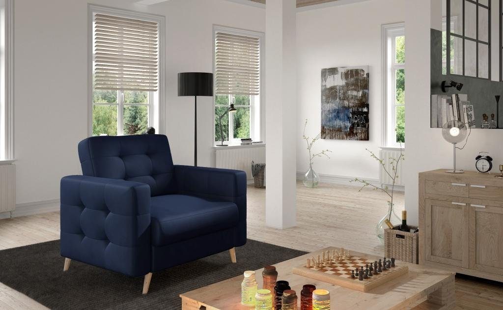 JVmoebel Relaxsessel Sessel Stuhl Fernseh Sitz Design Grün Lounge Blau Esszimmer Modern