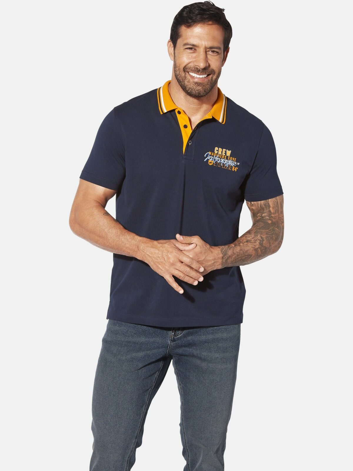 Jan Vanderstorm Poloshirt TEOFIL in zwei Farben