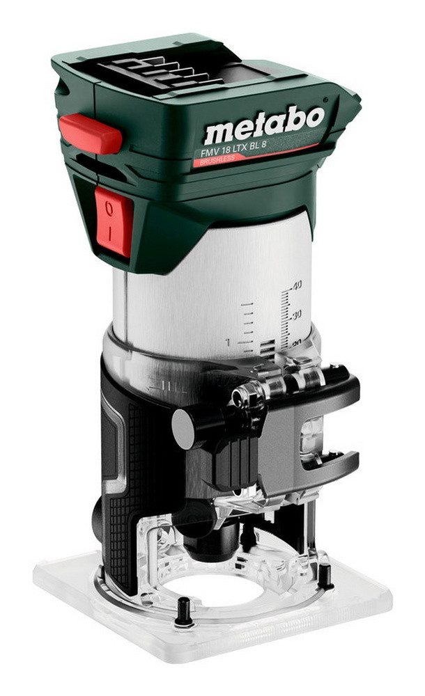 metabo Akku-Fräse FMV 18 LTX BL 8, 18 in V, Kantenfräse Ohne Akku im Karton